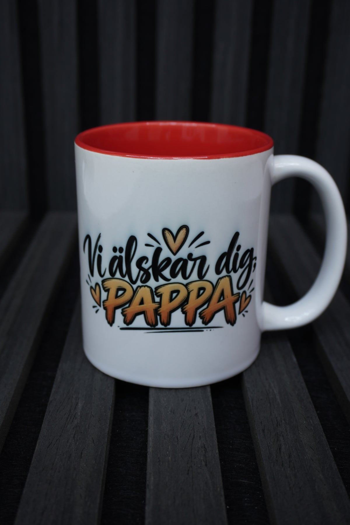 Världens bästa pappa-presentlåda – T-shirt, mugg & glasunderlägg