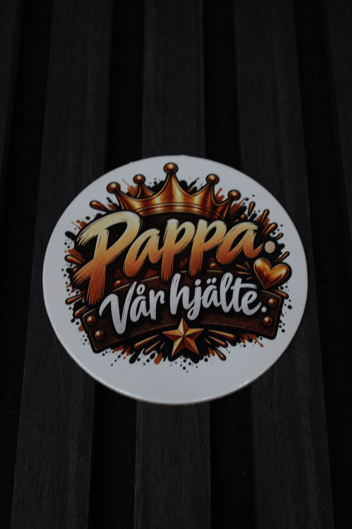 Världens bästa pappa-presentlåda – T-shirt, mugg & glasunderlägg