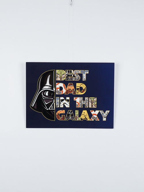 Best Dad in the Galaxy – Space-Inspired Wall Art