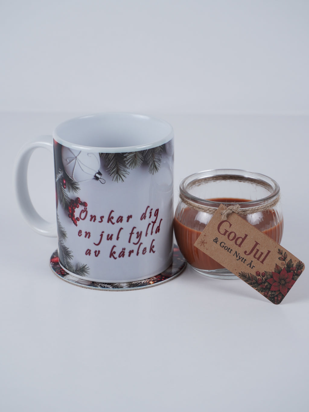 Christmas Gift Set – Mug, Scented Candle & Coaster