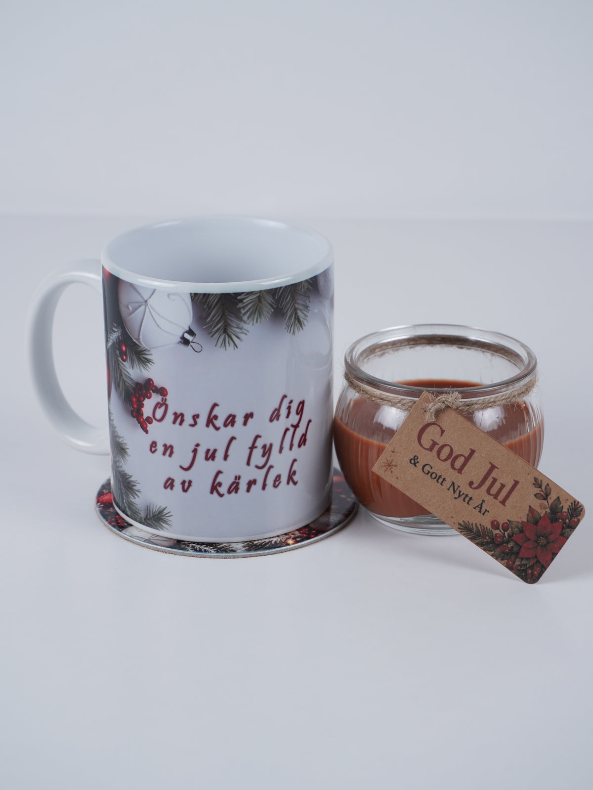 Christmas Gift Set – Mug, Scented Candle & Coaster