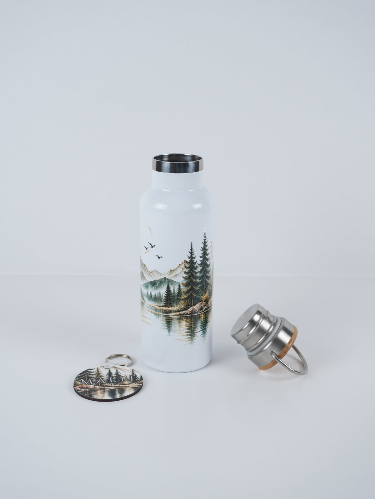 Personalised Gift Set – Water Bottle & Name Keyring