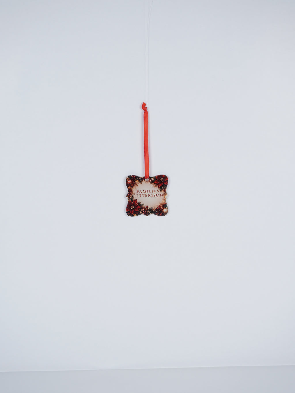 Personalized Square Shape Christmas Ornament