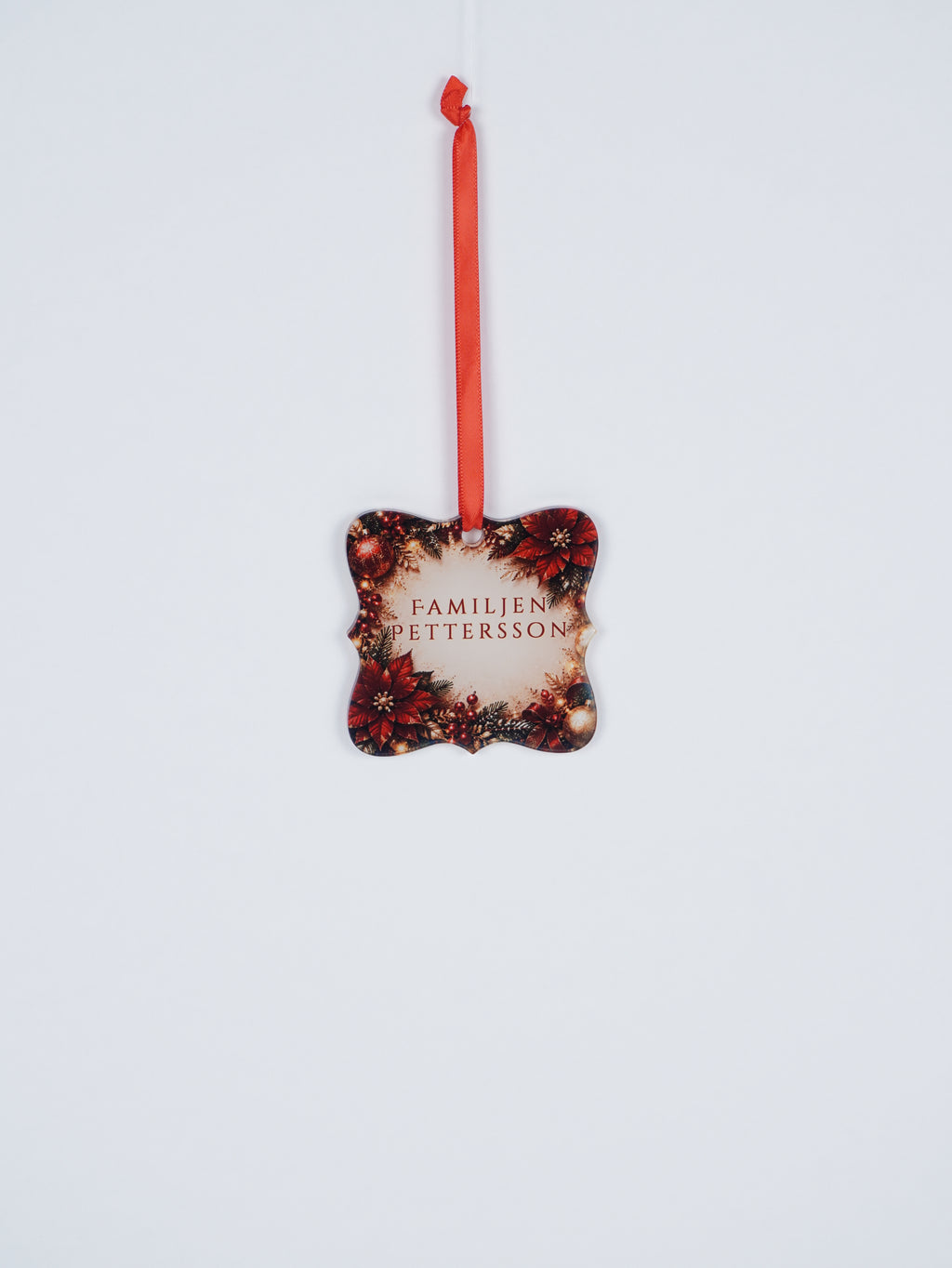 Personalized Square Shape Christmas Ornament