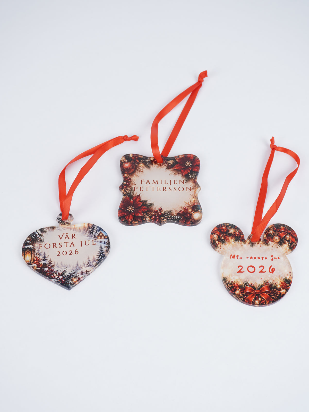 Personalized Acrylic Square Christmas Ornament