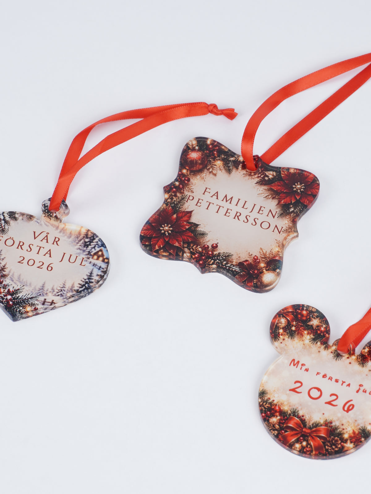 Personalized Square Shape Christmas Ornament