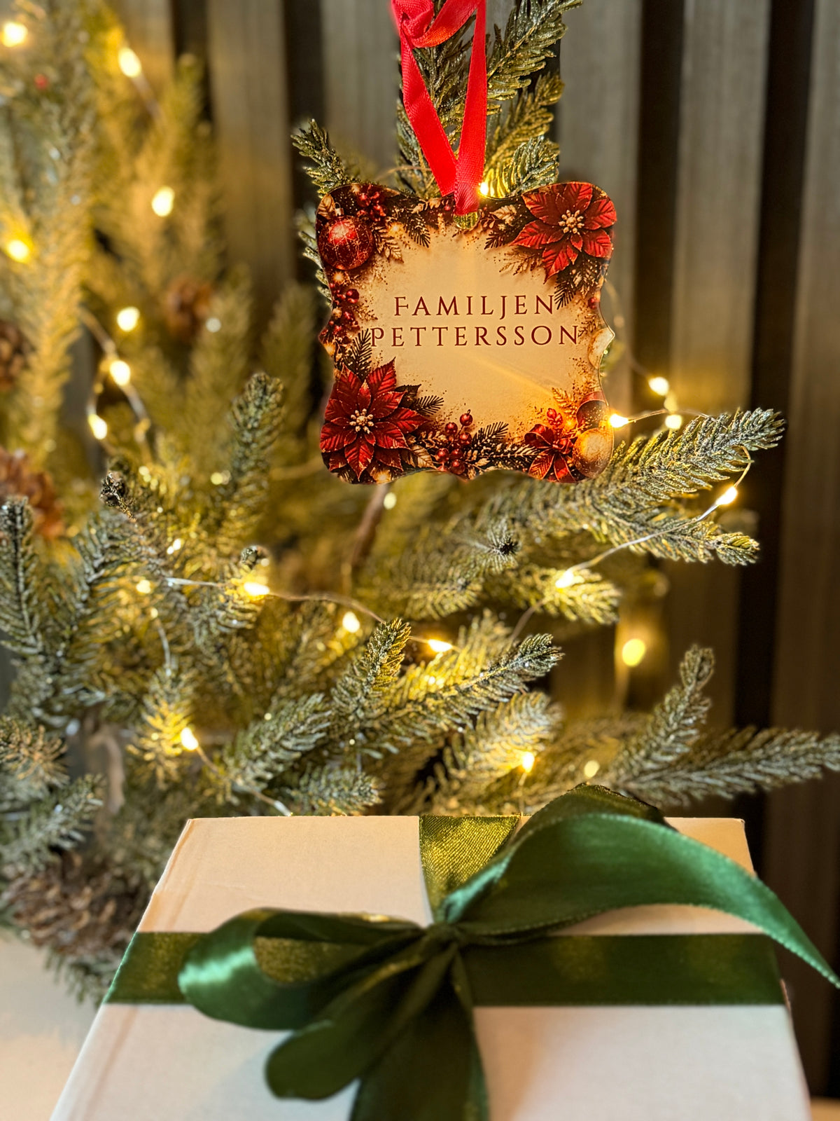 Personalized Acrylic Square Christmas Ornament