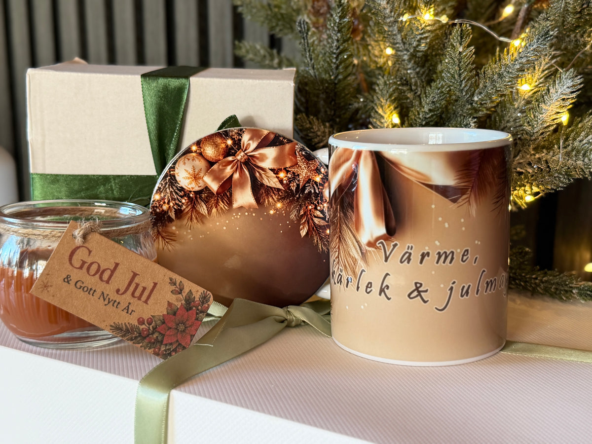 Christmas Gift Set, Mug, Scented Candle & Coaster